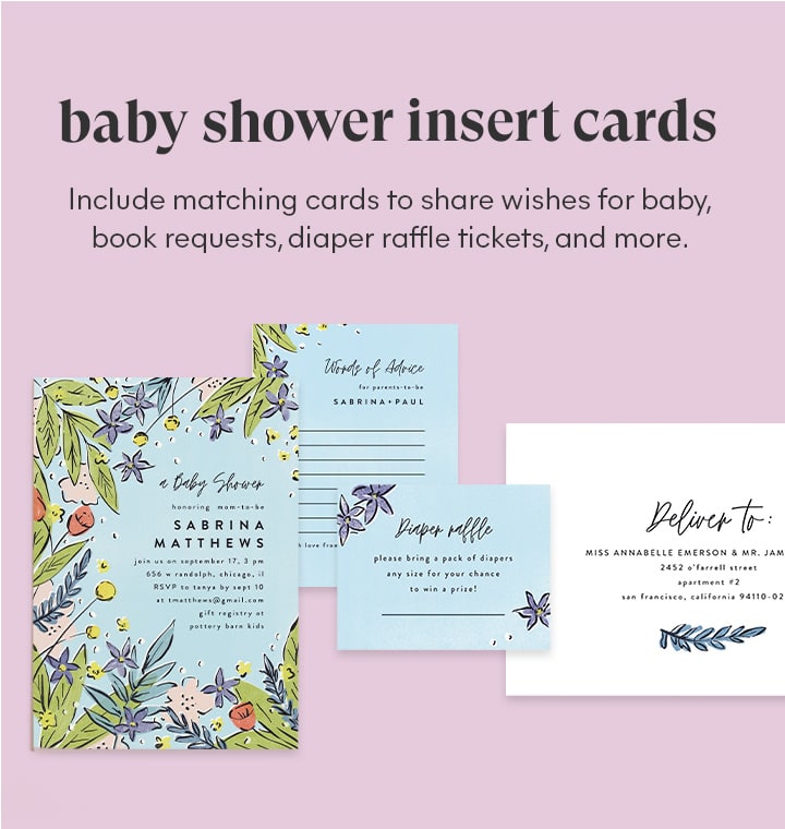 Baby Shower Insert Cards
